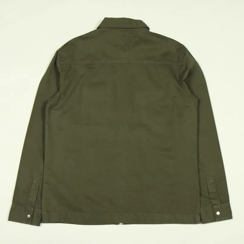 Lyle and Scott Cotton Twill Overshirt - Mountain Moss-2